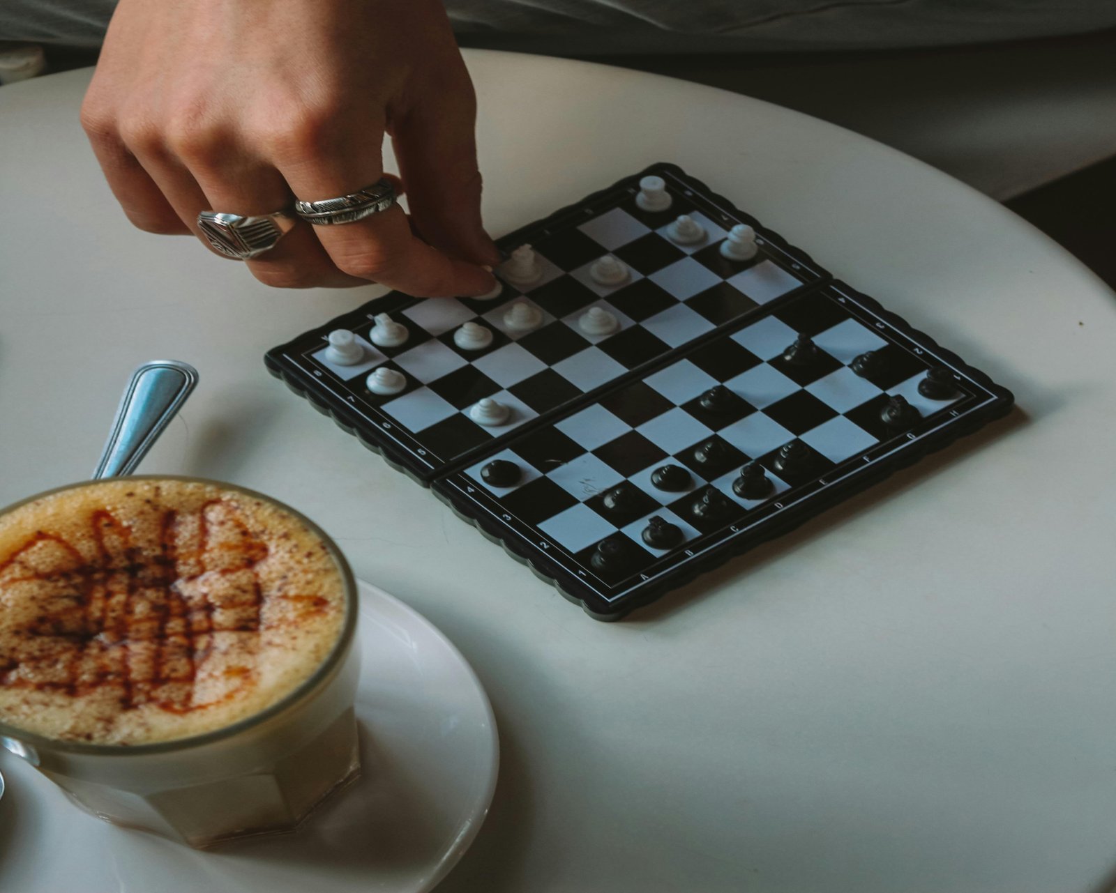 chess and coffee